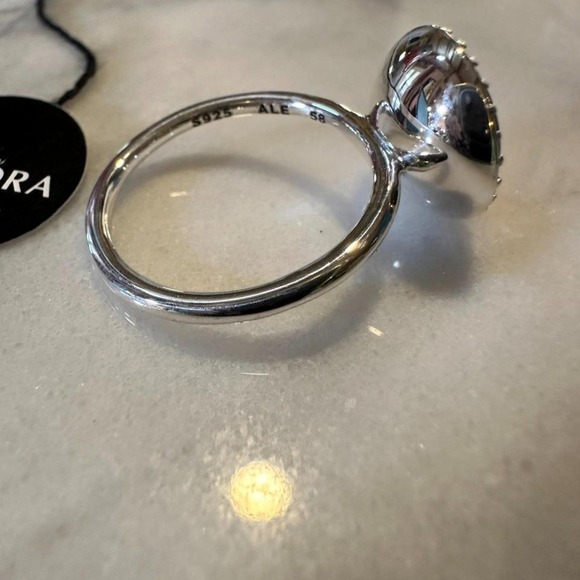 AUTHENTIC PANDORA BRILLIANT LEGACY PINK CZ RING 190904 SIZE 7 (54) - Picture 7 of 8